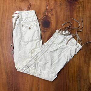 intage Y2K Unionbay Women's Pants 0 Low Rise Wide leg cargo Ribbon Drawstring S2